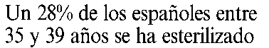 Un 28% de los espaoles entre 35 y 39 aos se ha esterilizado